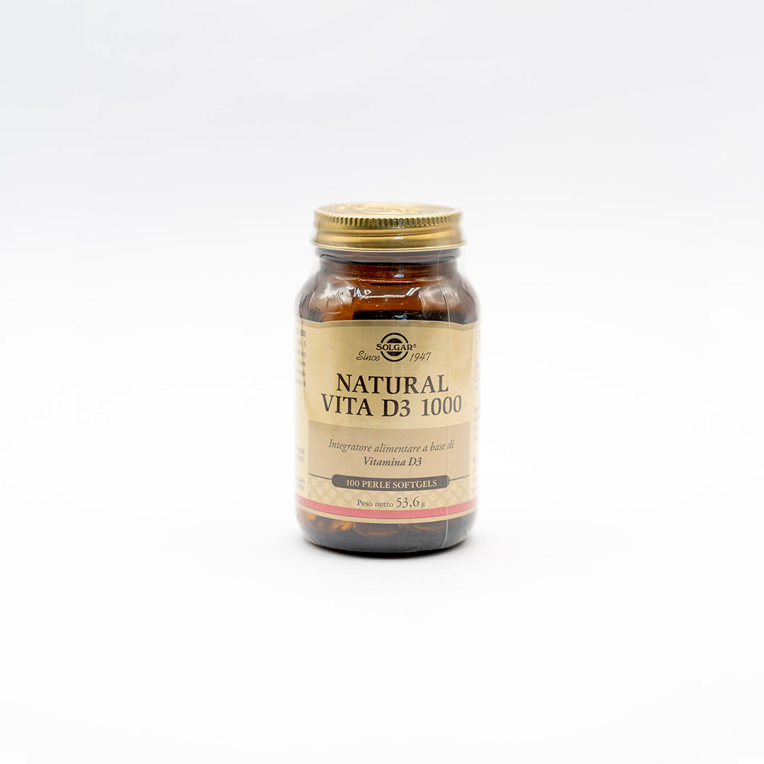 Solgar Natural Vita D3 1000 Integratore Vitamina D3 100 Perle Softgel