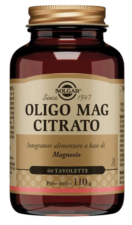 Solgar Oligo Mag Citrato Integratore 60 tavolette